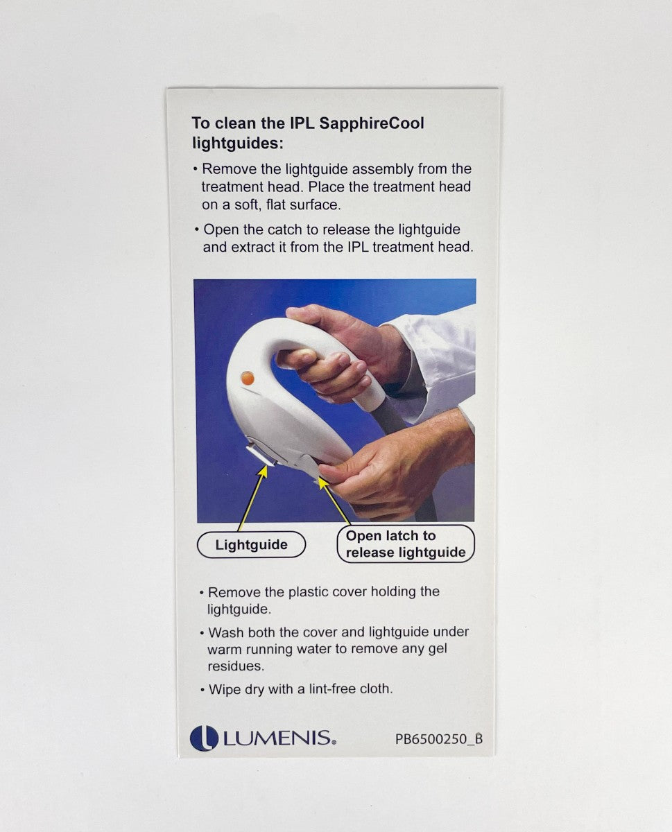 LUMENIS Maintenance of IPL SapphireCool Lightguides PB6500250_B