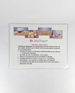 UltraShape Ultra Easy Ultra Painless plastic sheet information