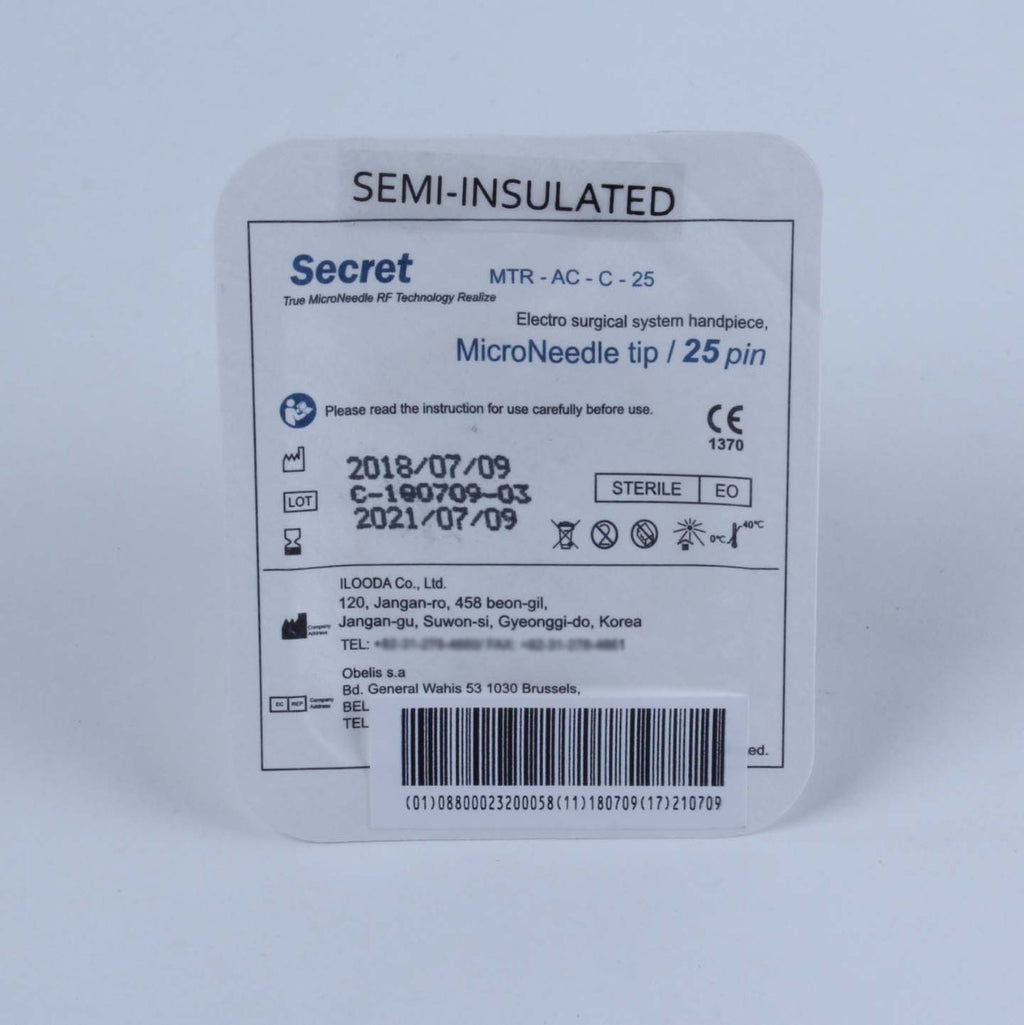 Zarin/Cutera Secret RF Microneedle OEM Tip 25 Pin Semi-Insulated MTR-AC-C-25 (1ea)
