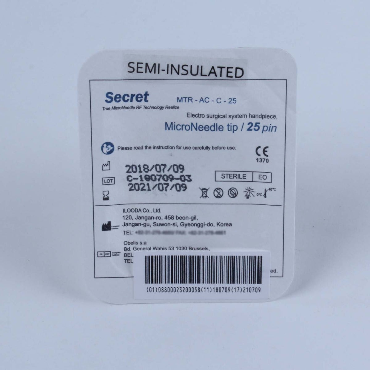 Zarin/Cutera Secret RF Microneedle OEM Tip 25 Pin Semi-Insulated MTR-AC-C-25 (1ea)