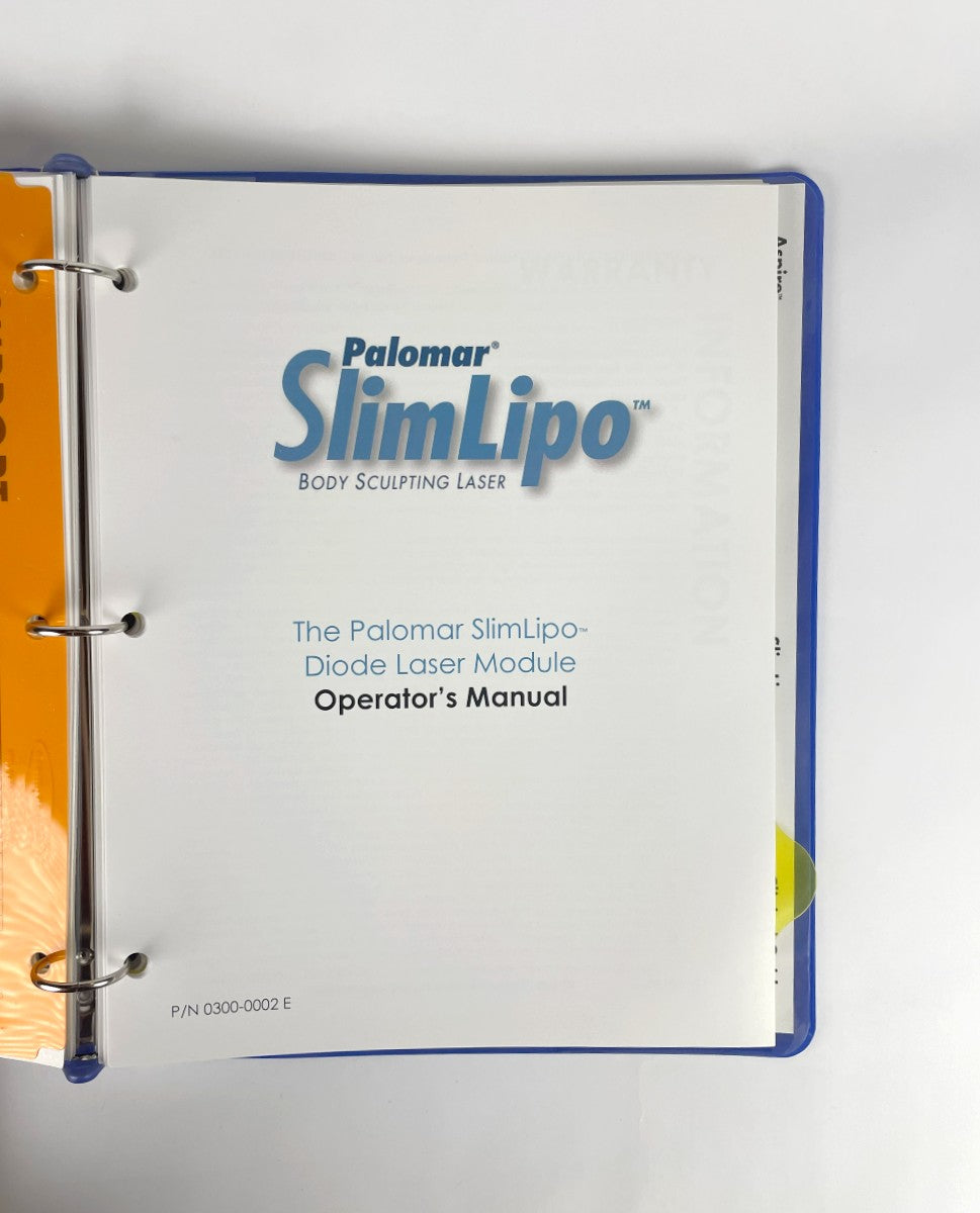 PALOMAR SlimLipo & Aspire Operator's Manual & Clinical Guide 0300-0002 E