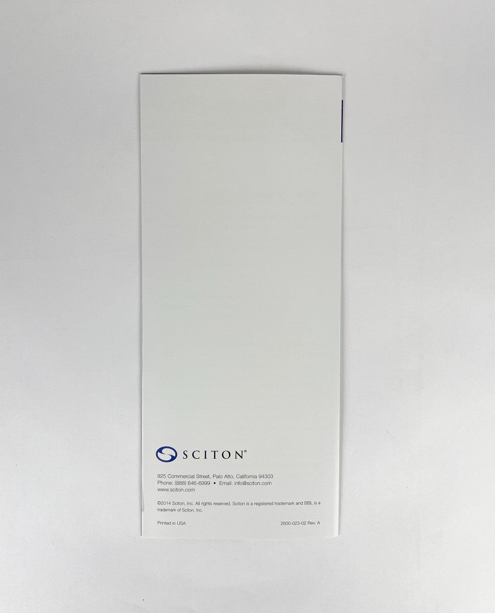 SCITON, BBL, HAIR REMOVAL, BROADBAND LIGHT, 2600-023-02 Rev. A, 2014 (30 Brochures)