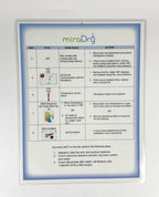 Miramar Labs miraDry Quick Guide Sheet Laminated Reference