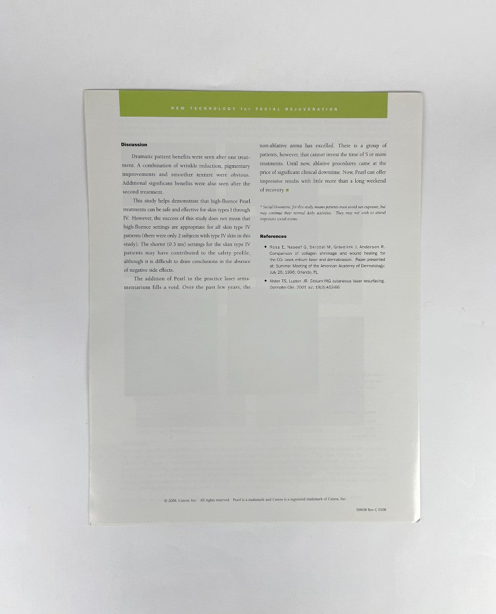 Cutera Brochure High-Fluence Treatments with a 2,790 nm YS