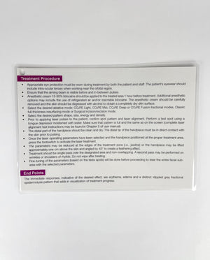 SYNERON CANDELA CO2RE & CO2RE Surgical Quick Reference Guide Treatment Parameters
