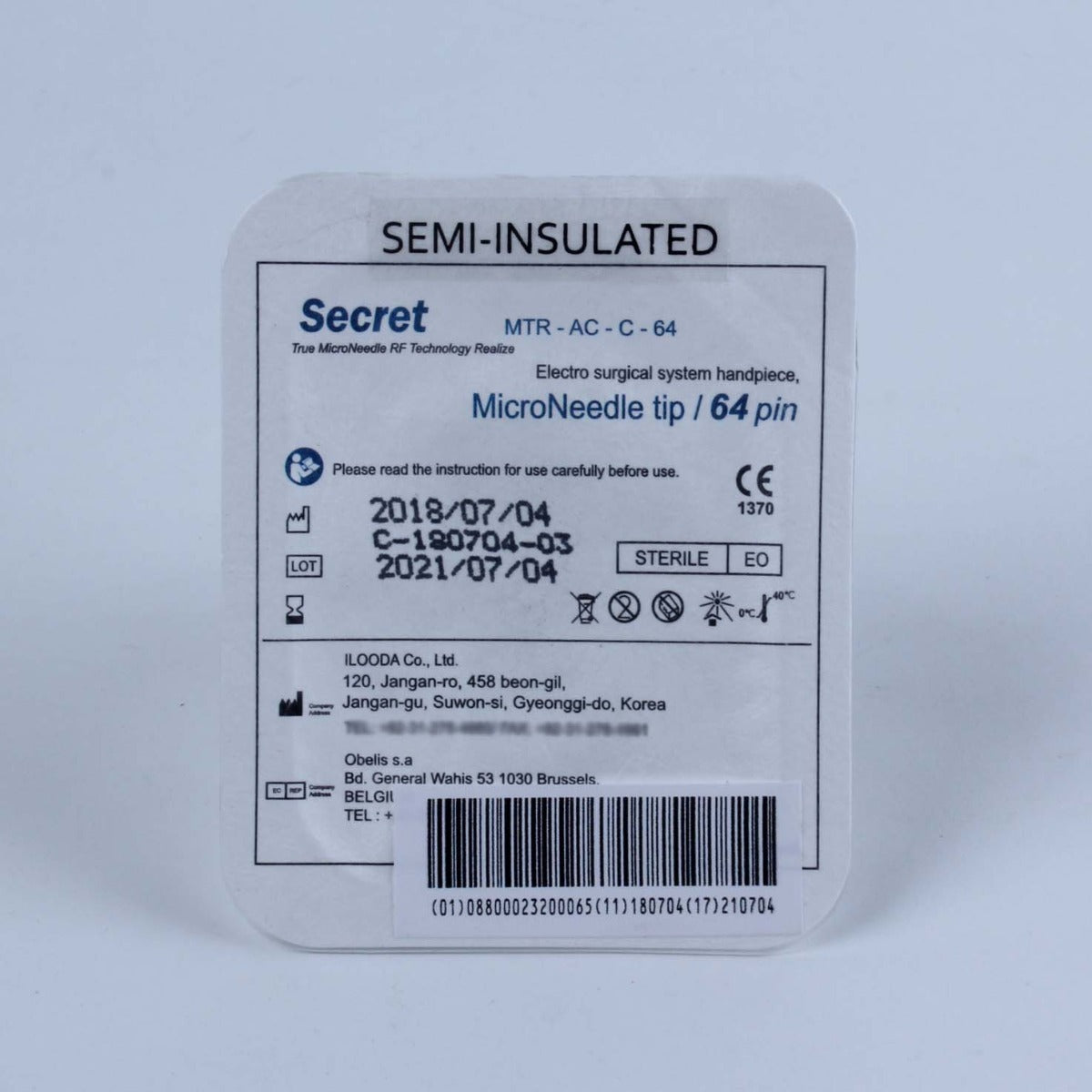 Secret RF Microneedle OEM Tip 64 Pin Semi Insulated MTR-AC-C-64 (1ea)