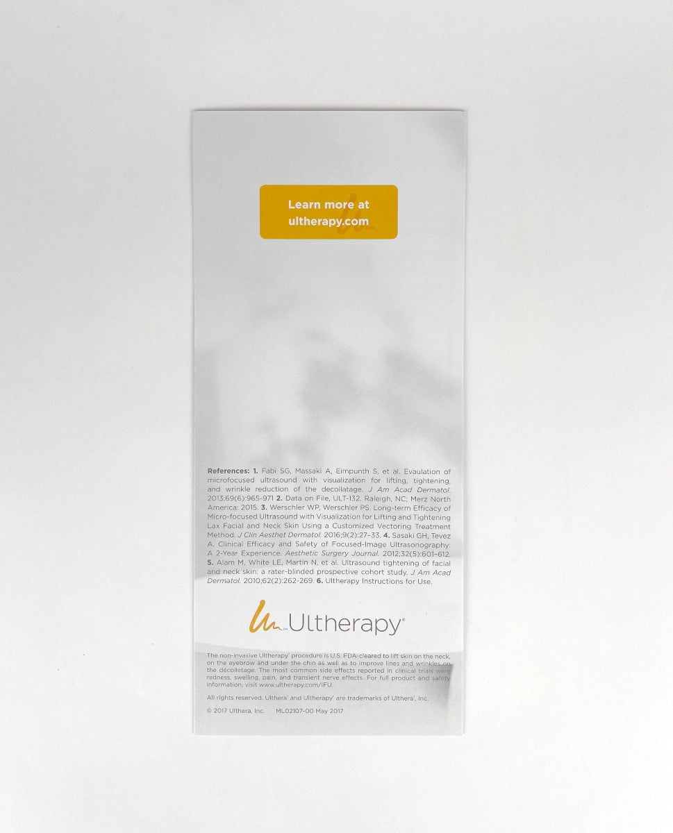 Ulthera Ultherapy What To Expect After Treatment Brochure ML02107-00