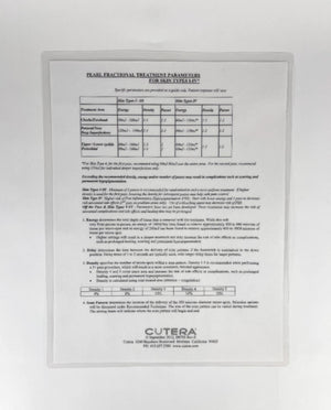 CUTERA PEARL FRACTIONAL TREATMENT PARAMETERS FOR SKIN TYPES I-IV* D0703 Rev. E EXP 2012