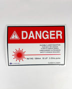 LUMENIS DANGER STICKER SIGN, CLASS IV LASER, LB-1039550, INVISIBLE LASER RADIATION
