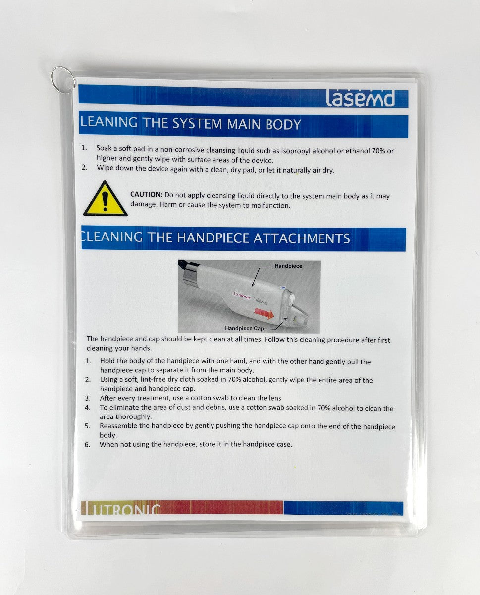 LUTRONIC LaseMD Laminated Clinical Guide