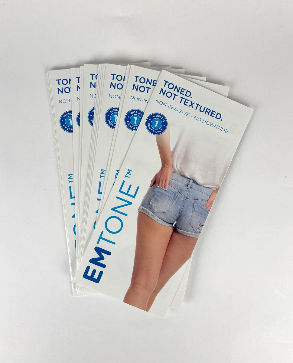 BTL Emtone Brochure Toned Not Tex Tured Non-Invasive No Downtime Pack 25 pieces