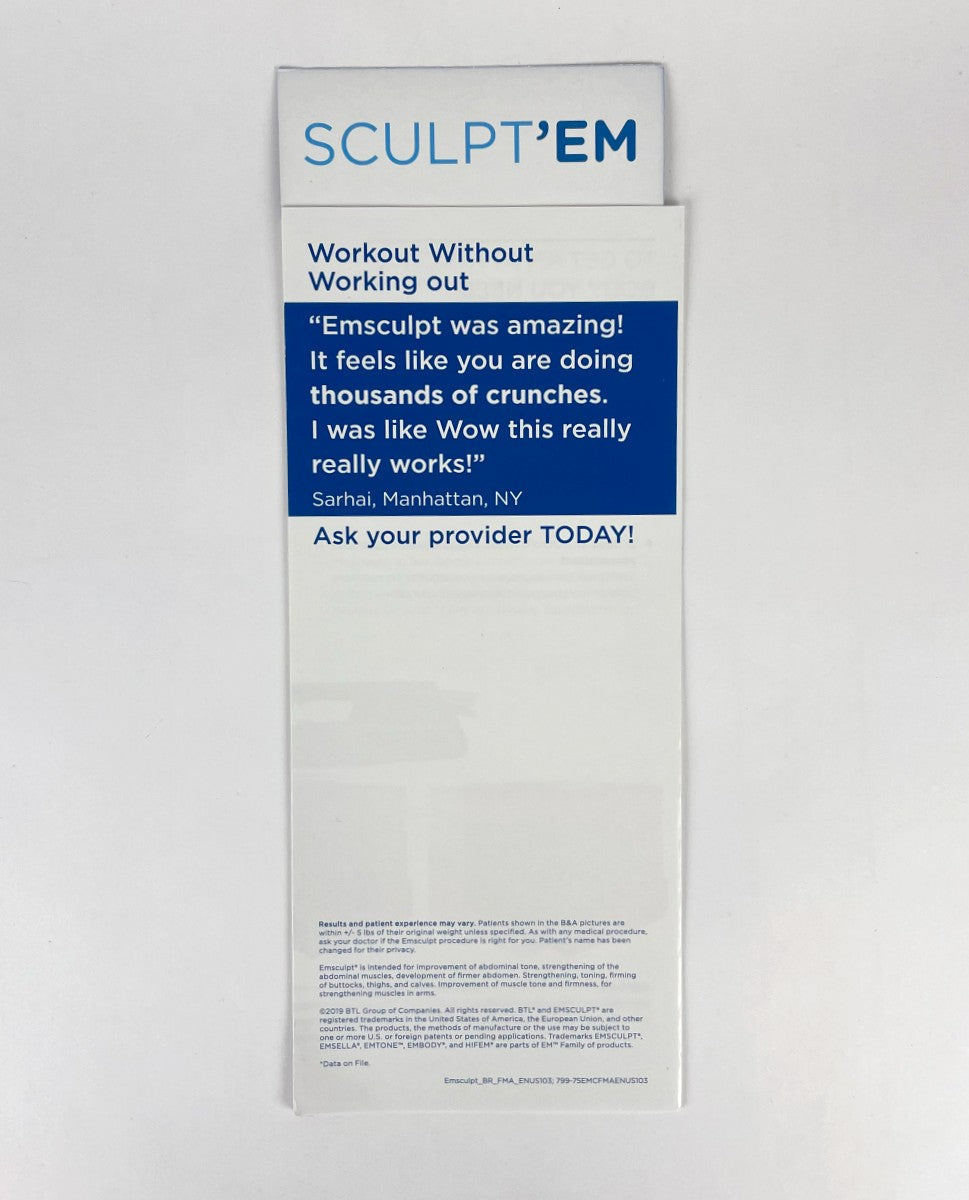 BTL Emsculpt Brochures Build Muscle & Sculpt Your Body No Surgery No Downtime