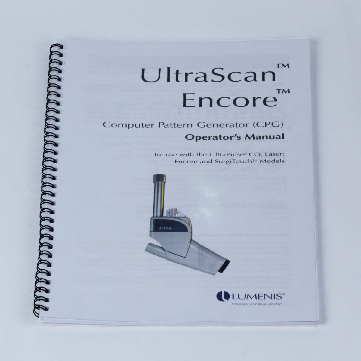 2012 Lumenis UltraPulse UltraScan Encore CPG Laser Scanner Operator Manual REV E