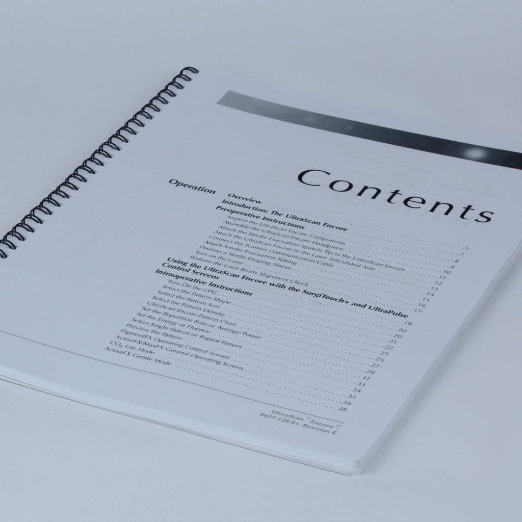 2012 Lumenis UltraPulse UltraScan Encore CPG Laser Scanner Operator Manual REV E