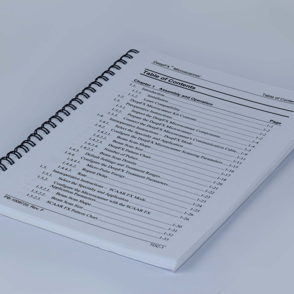2012 Lumenis DeepFX Microscanner HP for UltraPulse Laser - Operator Manual Rev F