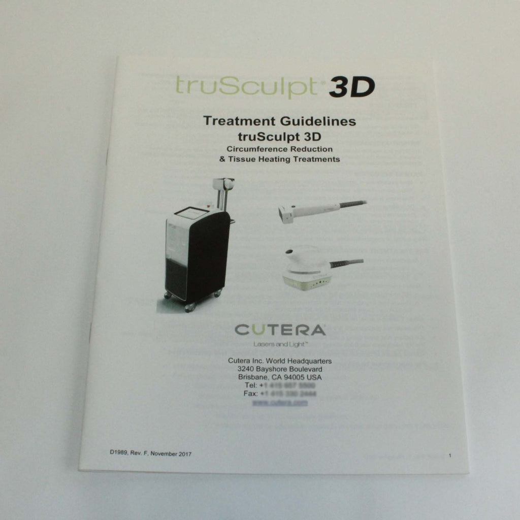Cutera TruSculpt 3D Body Contour Treatment Guidelines Manual – |2017|REV F|D1989