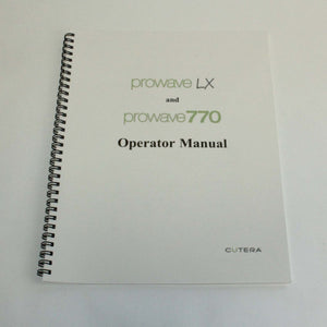 Cutera ProWave 770/LX Hair Removal Handpiece Operator Manual – |2017|REV F|D0277