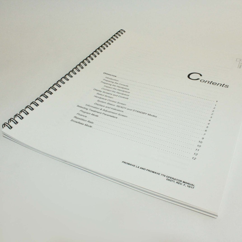 Cutera ProWave 770/LX Hair Removal Handpiece Operator Manual – |2017|REV F|D0277
