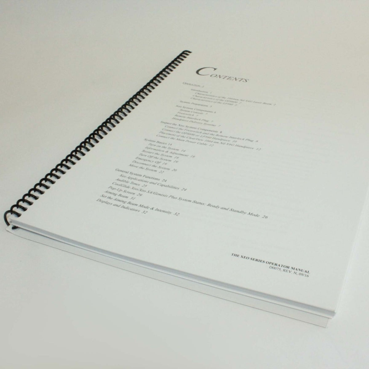 Cutera Xeo CoolGlide SA Genesis Plus Laser Operator's Manual – |2016|REV N|D0075