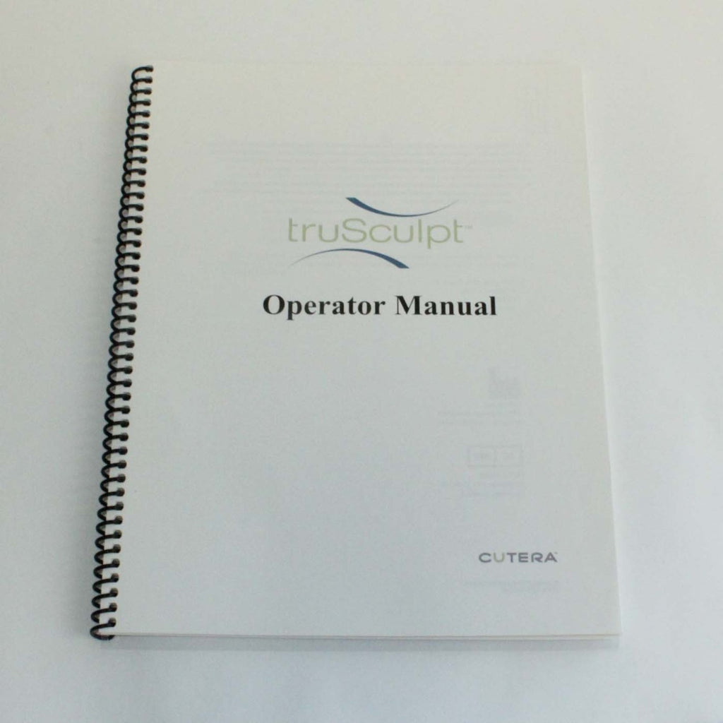 Cutera TruSculpt 1 RF Body Fat Contouring Operator's Manual – |2016|REV J|D0800