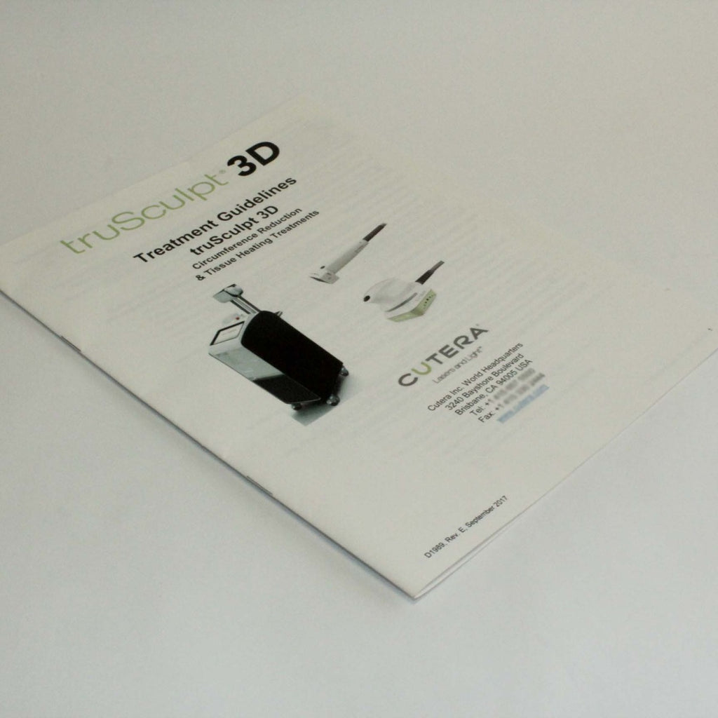 Cutera TruSculpt 3D Body Contour Treatment Guidelines Manual – |2017|REV E|D1989