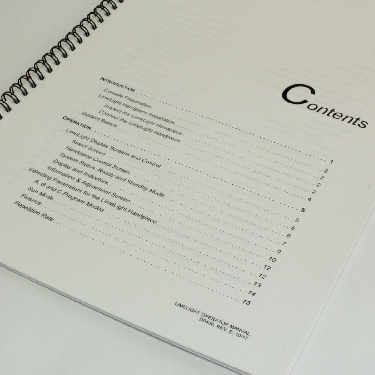 Cutera LimeLight Pigment Vascular Handpiece Operator Manual – |2017|REV E|D0436