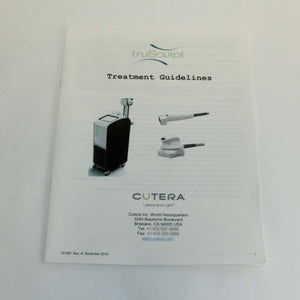 Cutera TruSculpt 1 Body Contour Treatment Guidelines Manual – |2016|REV K|D1391