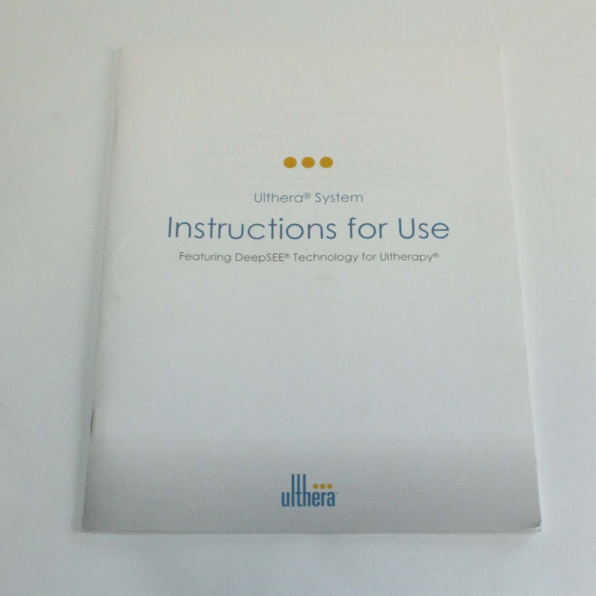 Ulthera Ultherapy DeepSee Ultrasound Instructions Operator Manual – |2013|REV D|