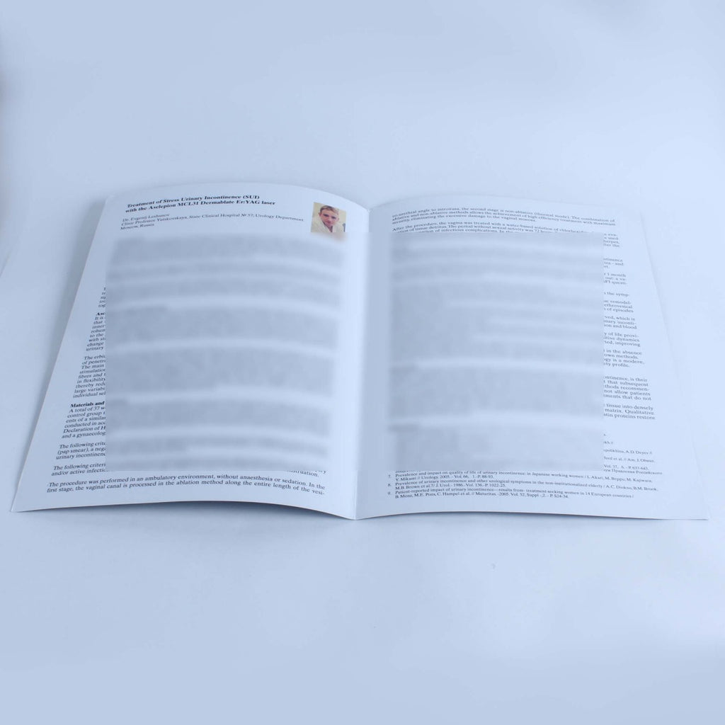 Asclepion MCL31 Dermablate Vaginal/Incontinence Treatment Case Report Brochures