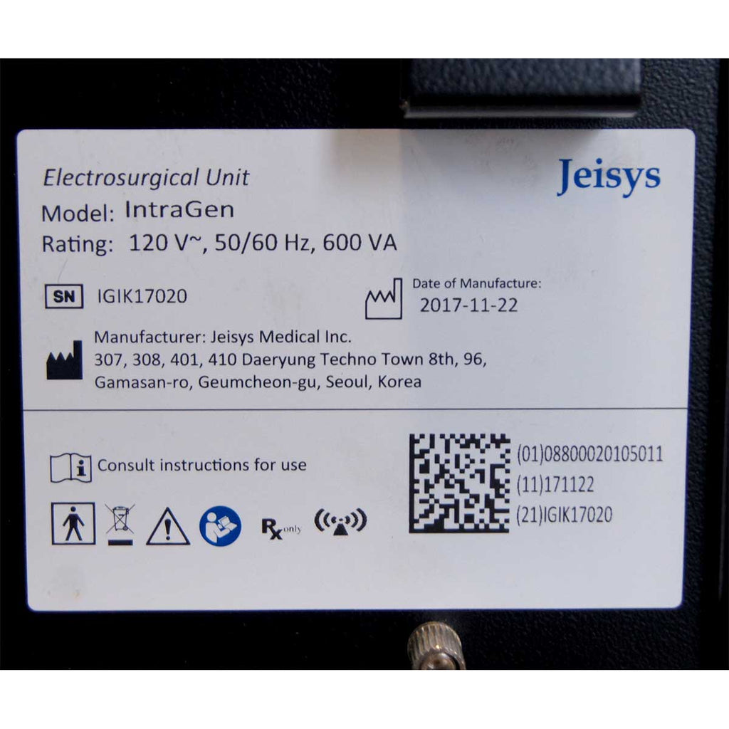 Jeisys IntraGen Electrosurgical Unit Radio Frequency Skin Tightening RF Intergen