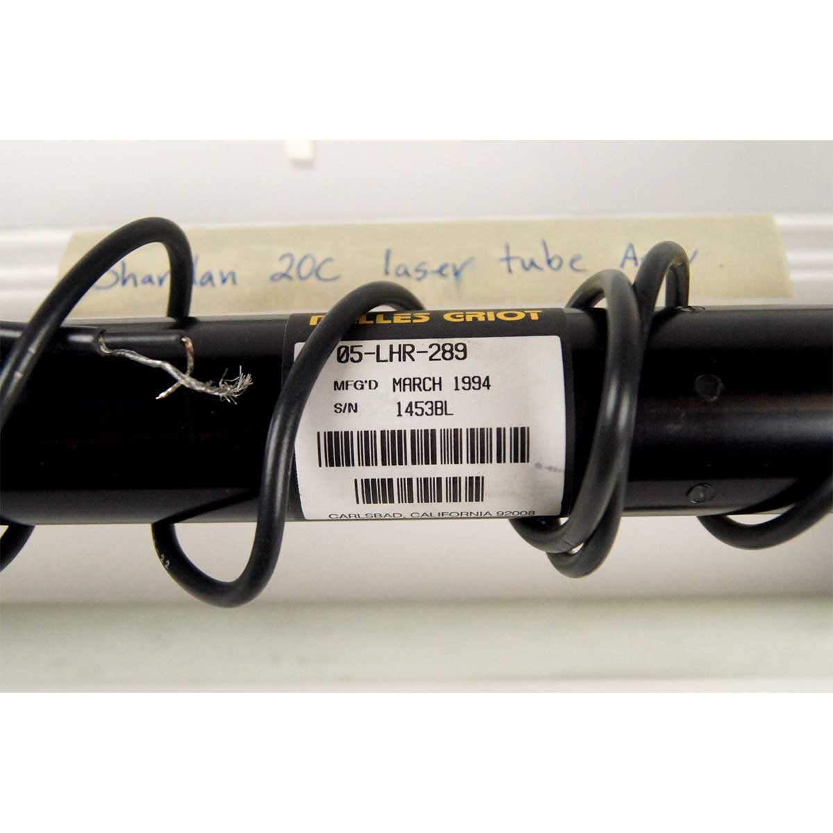 Sharplan Surgicenter 40W / 20C CO2 10,600 Laser Tube 05-LHR-289 1994 As-Is