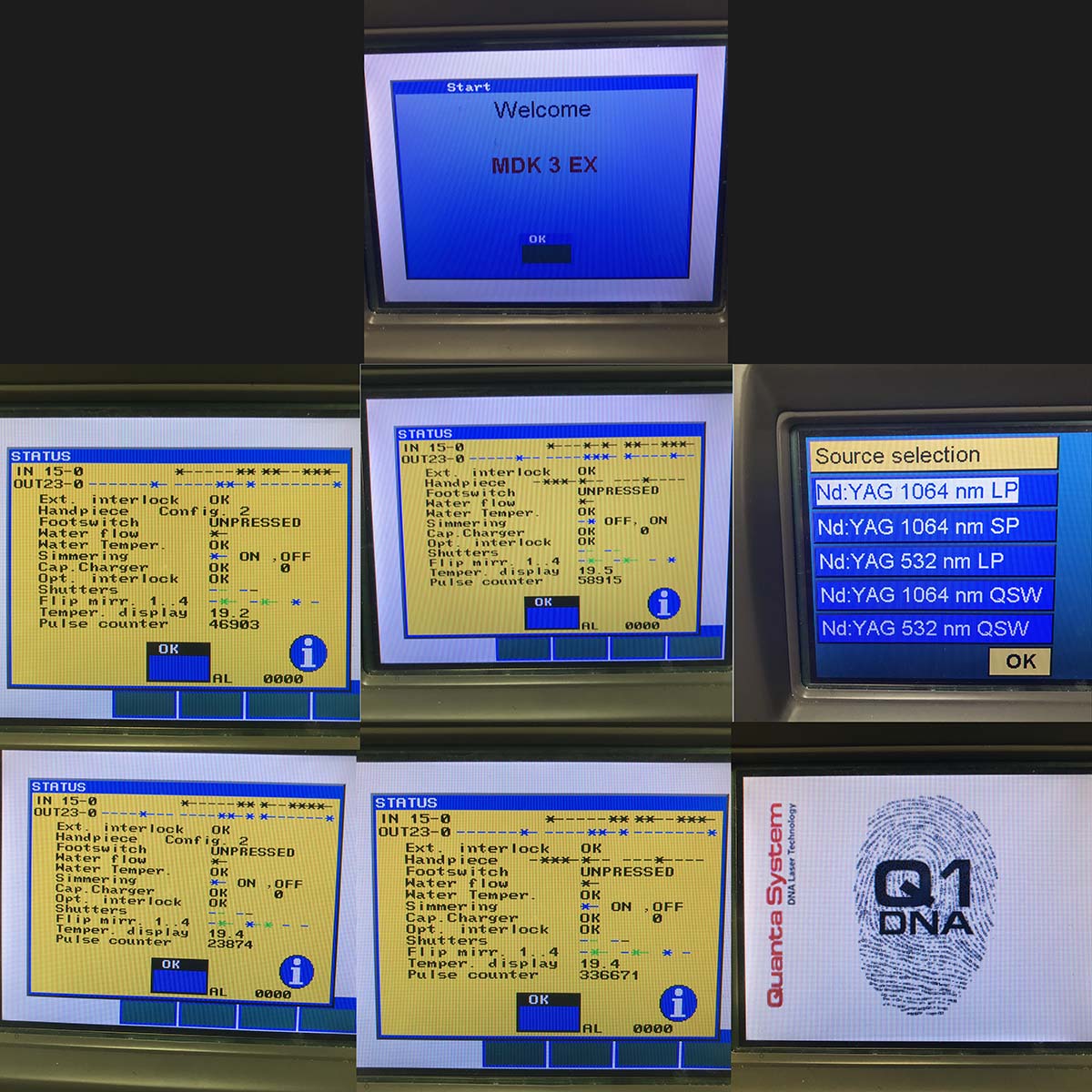 Quanta MDK 3 EX Q1 Q Switched Nd YAG Tattoo Removal Vein Lesion Laser 532 1064