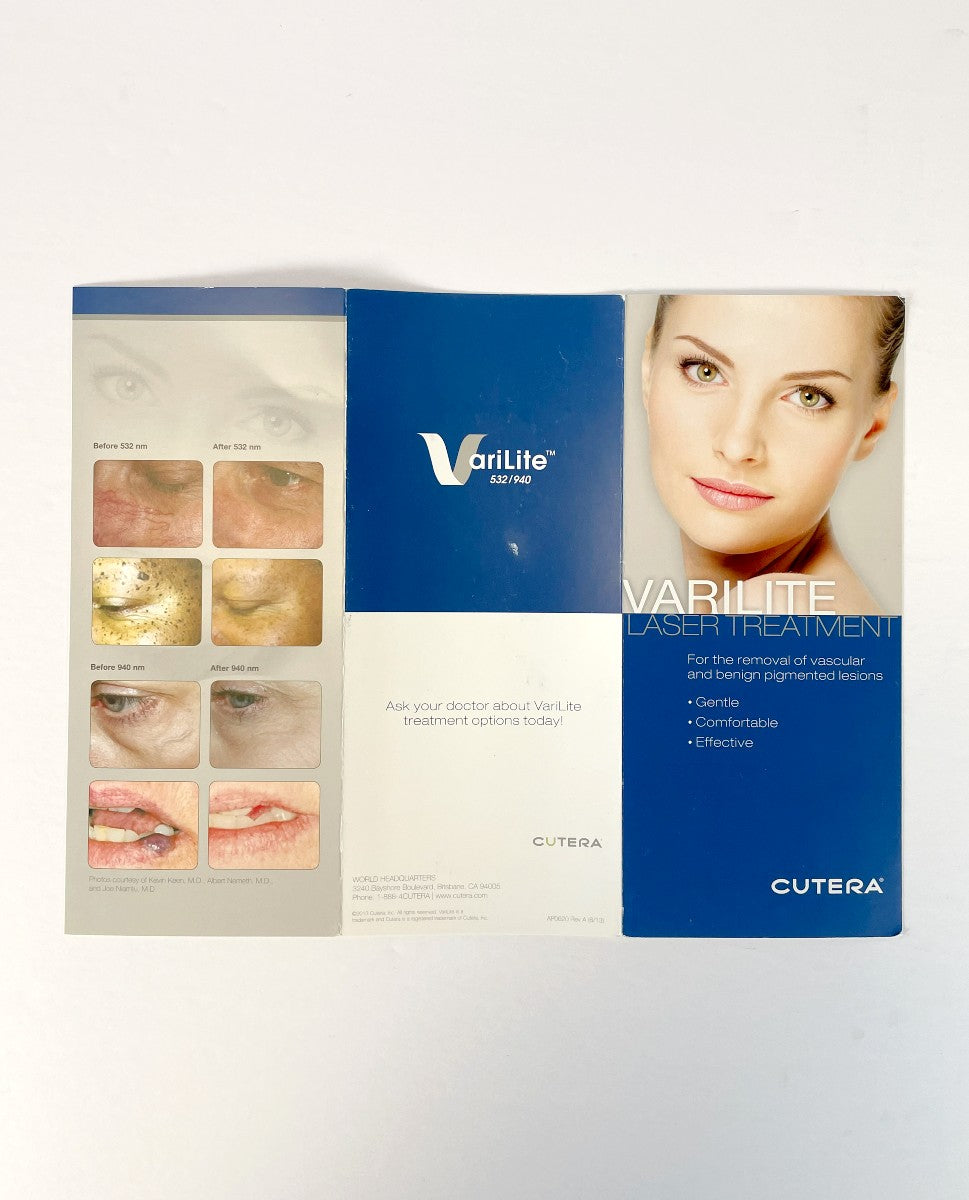 CUTERA VariLite 532/940, Laser Treatment Brochure. PN AP0620 Rev A (6/13), 2013 (40 Pack)