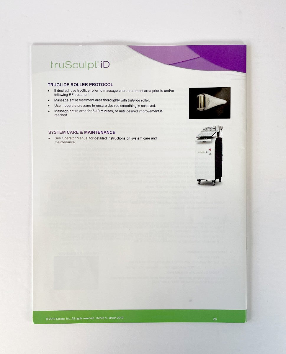 CUTERA truSculpt iD TREATMENT GUIDELINES D2235 Re March 2019