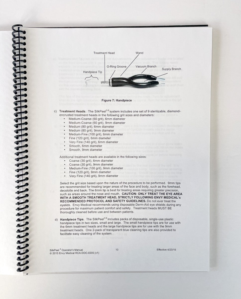 Envy Medical SILKPEEL 3 Operators Manual RCA-DOC-0205 (v1)