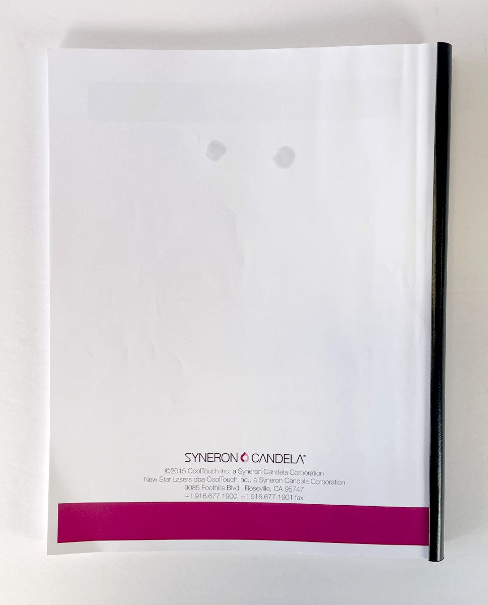 CANDELA SYNERON CoolTouchCTEV Marketing Kit & Owner’s Reference Guide 2015