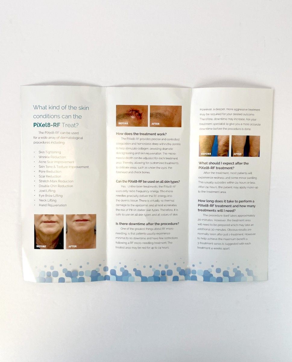 Rohrer Aesthetics The Pixel8-RF Marketing Patient Brochures, 61-Pack