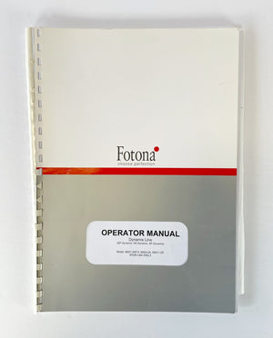 Fotona, Operator Manual, Dynamis Line (SP Dynamics, XS Dynamics, XP Dynamics