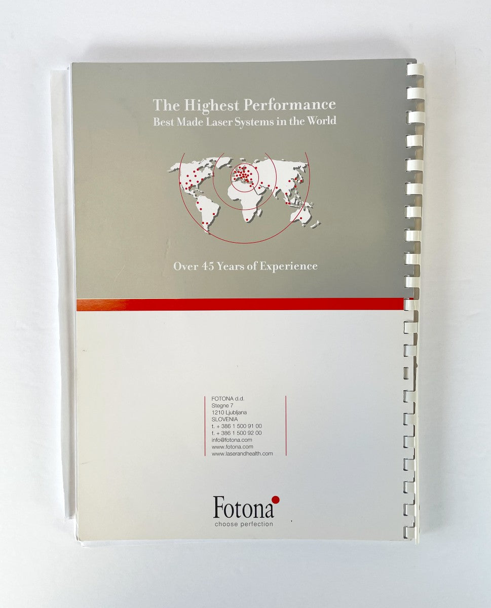 Fotona, Operator Manual, Dynamis Line (SP Dynamics, XS Dynamics, XP Dynamics
