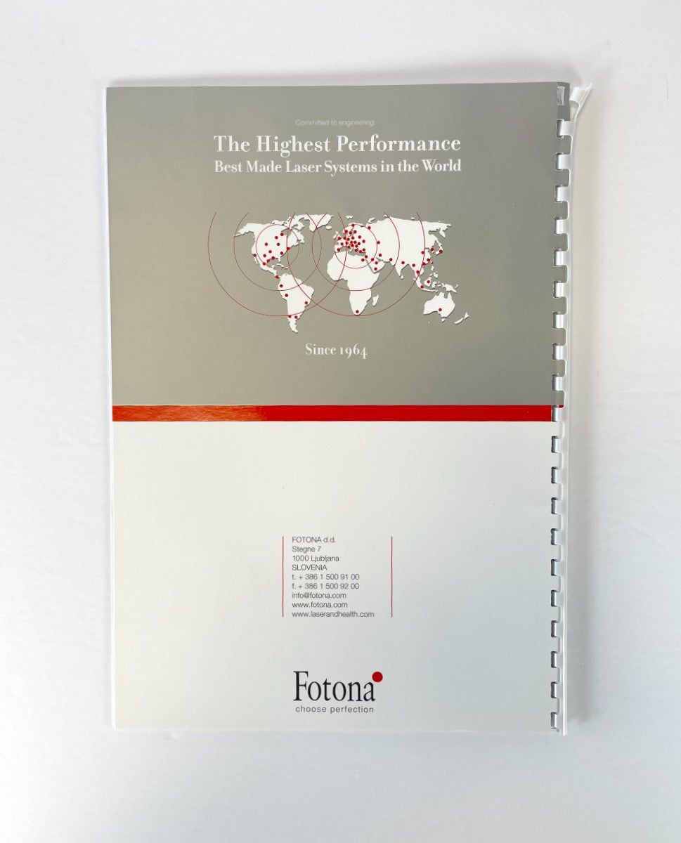 Fotona Choose perfection, Operator Manual, To Er: YAG PIXEL SCREEN TECHNOLOGY, OPTICAL HANDPIECES, Titanium Series. Model: PS03 83968 USA ENG/03
