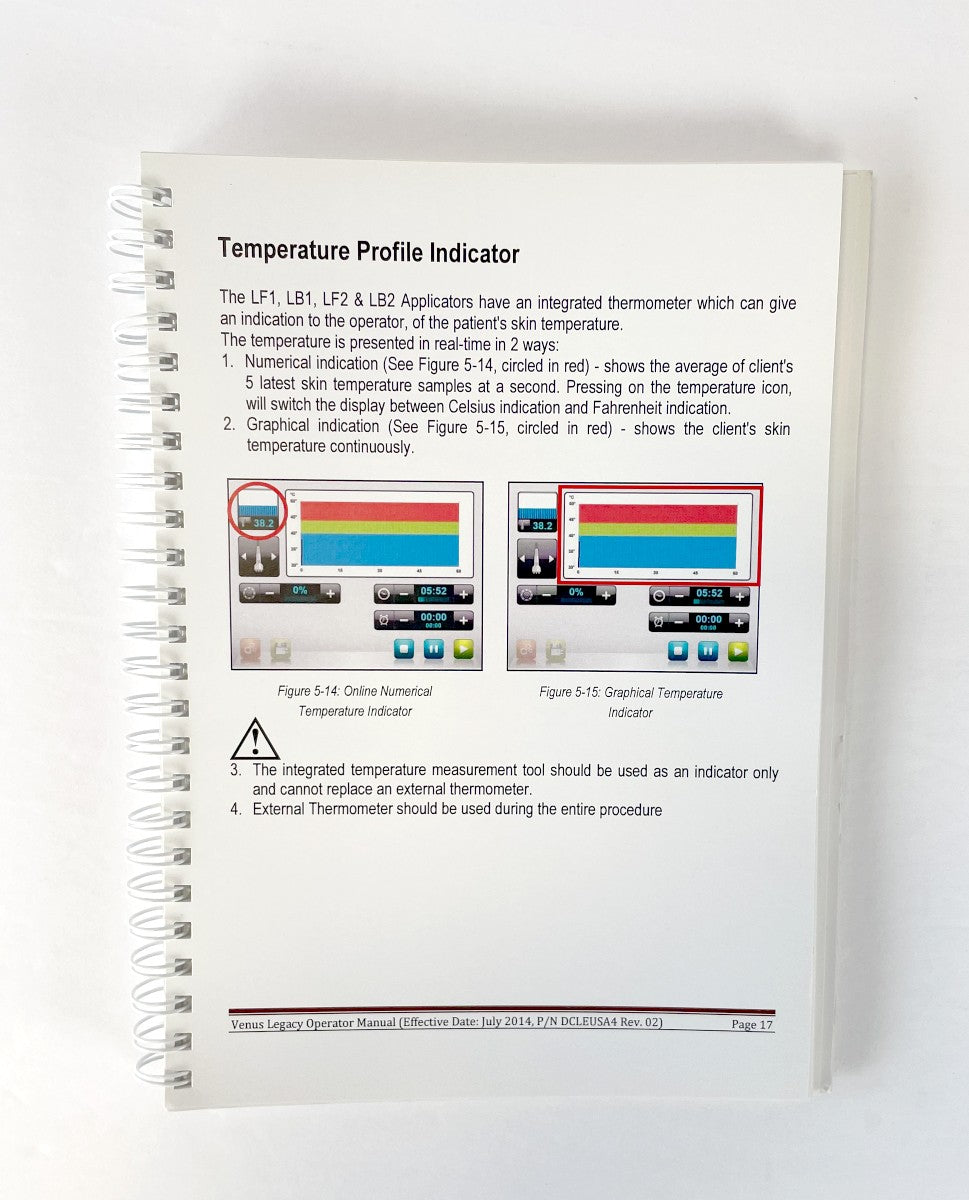 VenusLegacy Manual Guide Operator Instruction Book