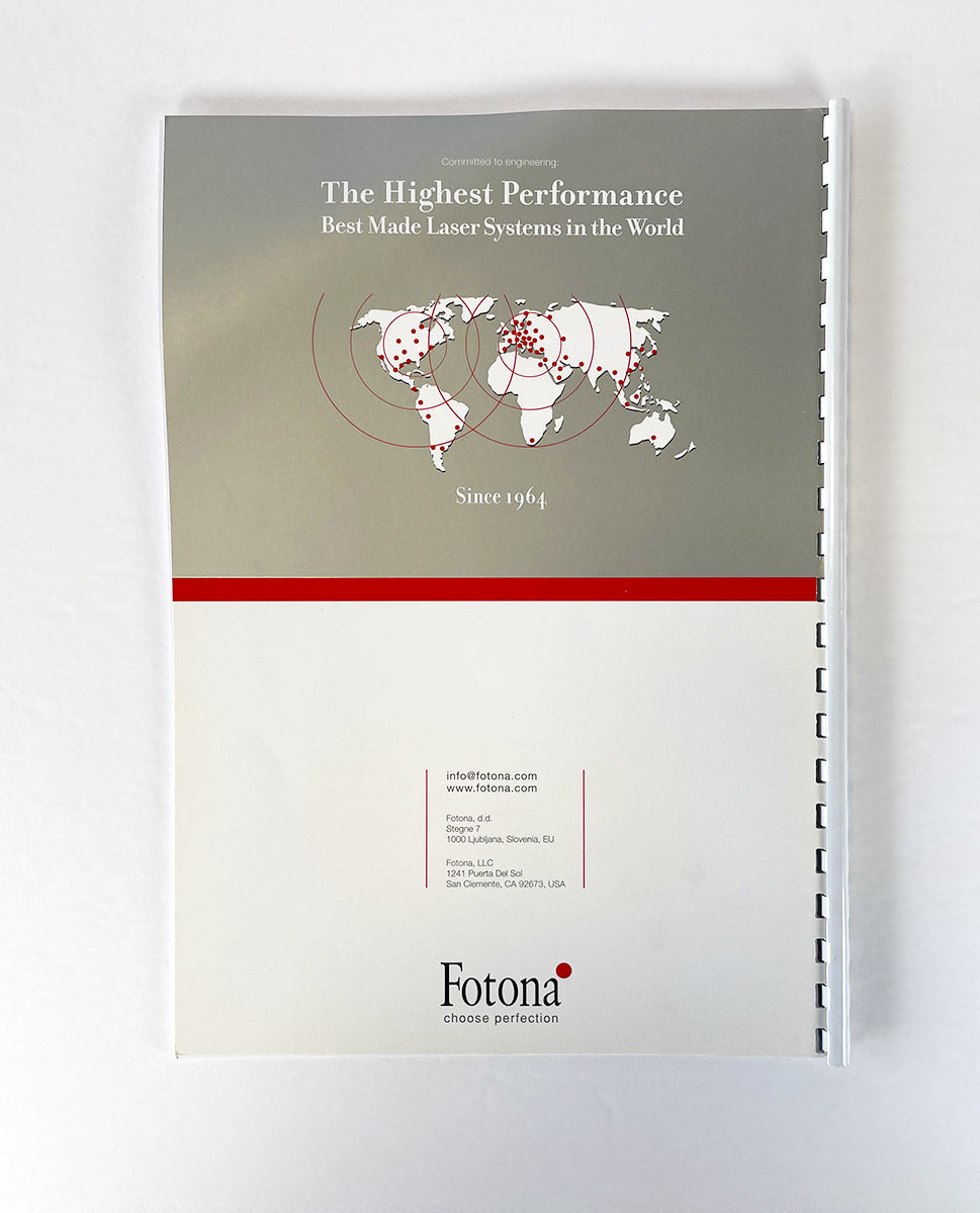 Fotona Chose perfection Installation Manual Dynamis/Spectro Line With Touchscreen 93937 ENG/4