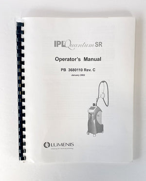 Lumenis IPL Laser Quantum SR Operator Manual PB 3680110 Rev. Junary 2002