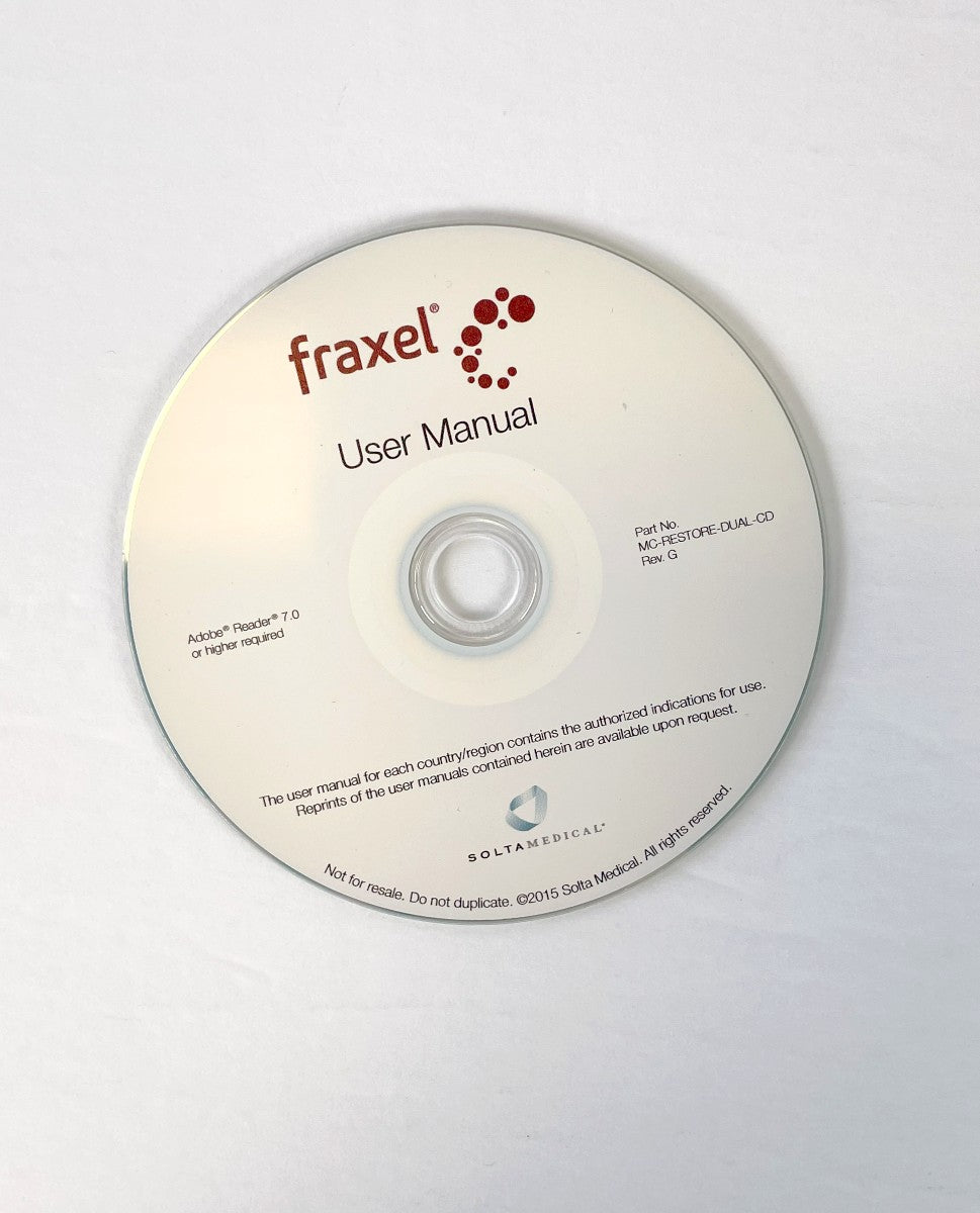SOLTA MEDICAL Fraxel User Manual CD MC-RESTORE-DUAL-CD Rev. G EXP 2015