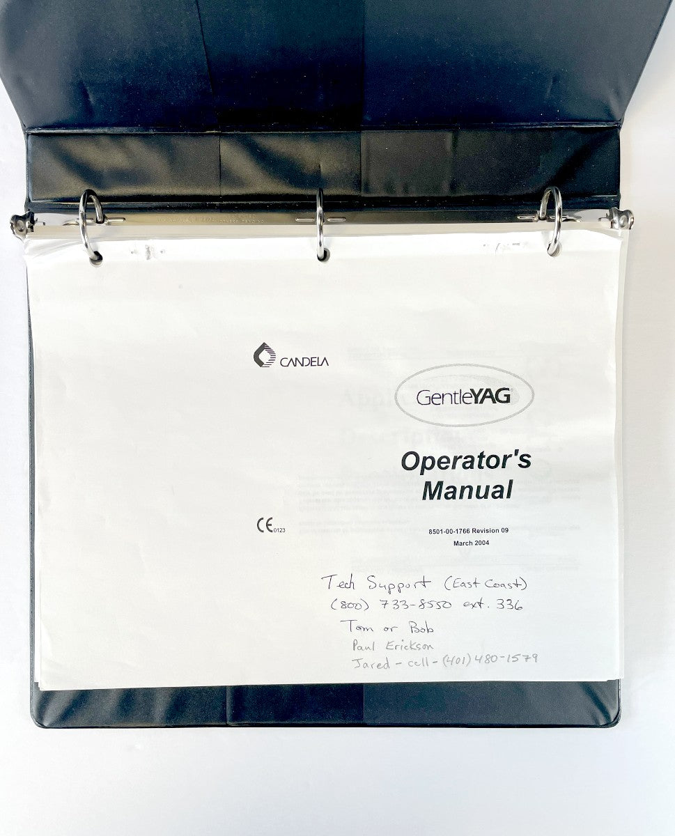 CANDELA GentleYAG Operator’s Manual 8501-00-1766 Revision 09 EXP 2004