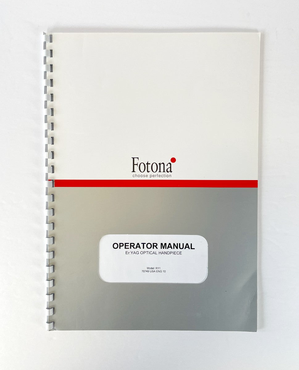 Fotona Operator Manual Yag Optical Handpiece R1170749 USA ENG 10