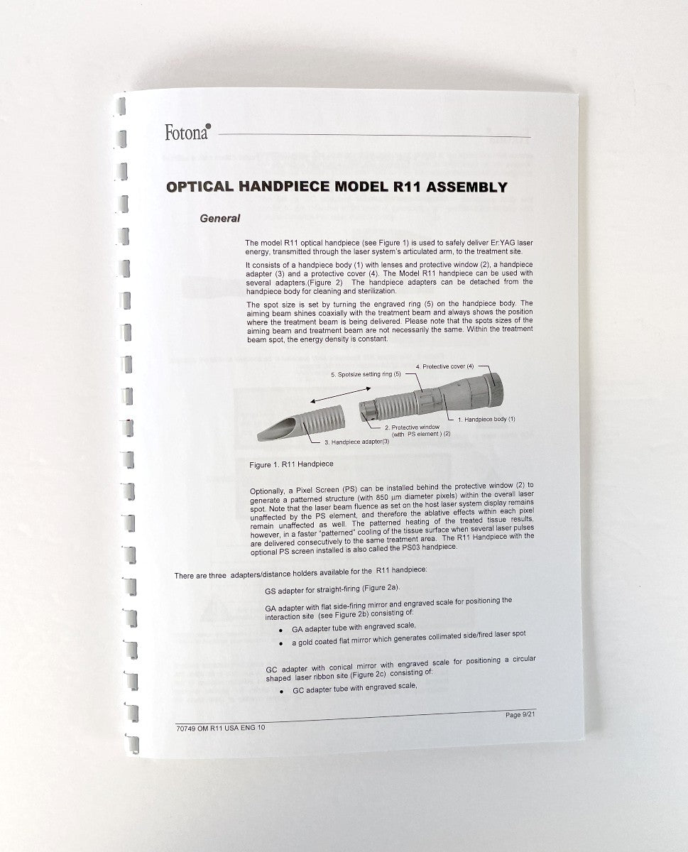 Fotona Operator Manual Yag Optical Handpiece R1170749 USA ENG 10