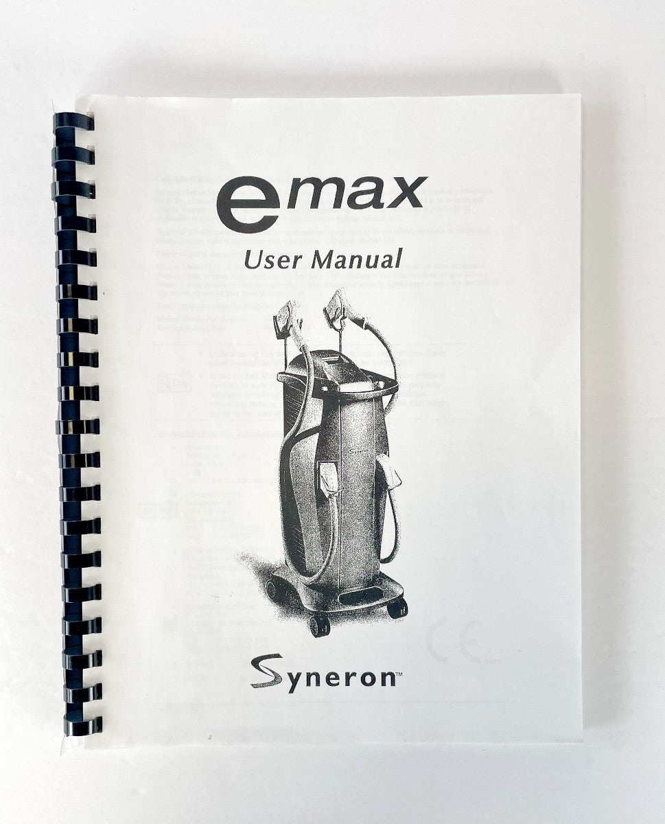 Syneron 2008 eMax Cosmetic Laser User Manual System PB70481EN