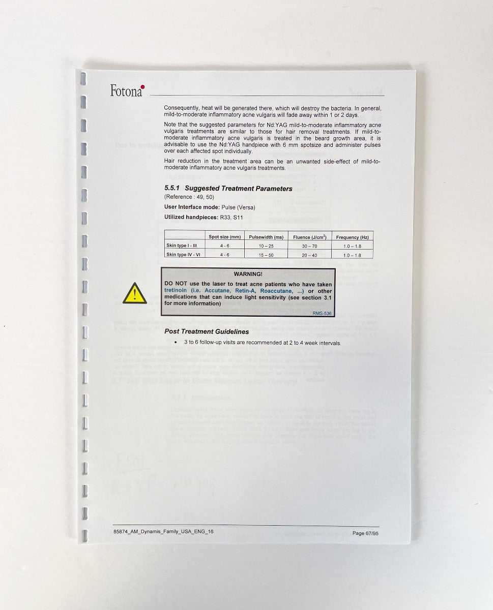 FOTONA, Choose perfection, Applications Manual, Fotona Dynamis Pro Laser System Family, Nd: YAG Lasers – 1064 nm and Er: YAG Lasers – 2910 nm