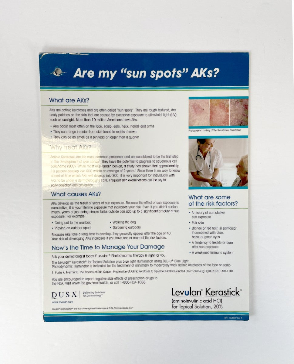 DUSA, BLU-U 4170, Blue Light Photodynamic Therapy Illuminator Model 4170 and Levulan Kerastick